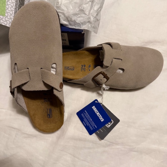 Birkenstock Boston Soft Footbed Taupe Clogs Size 39 - Picture 5 of 5